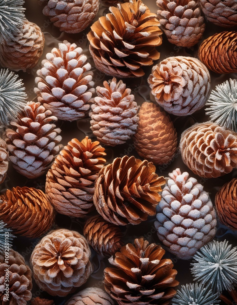 Seamless Frosty Pine Background for Seasonal Themes Seamless Frosty Pine Background for Seasonal Themes