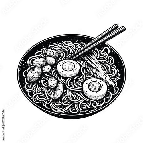 Beautiful vector hand drawn sketch off a food plate Illustration design. food vector art. photo