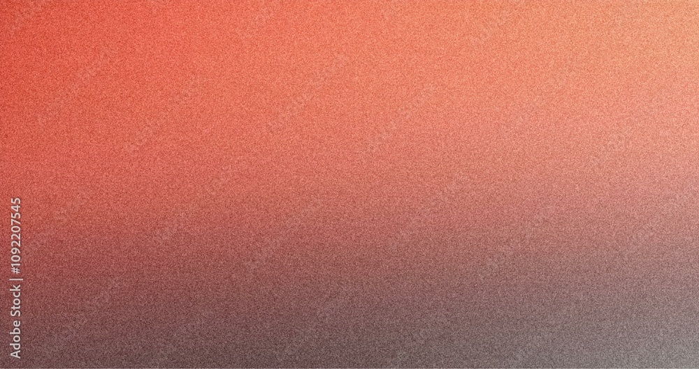 Fototapeta premium Grainy background Gray to Coral abstract gradient noise texture