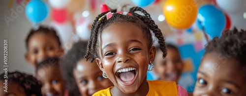 UNICEF Birthday, Joyful Kids Celebrating a Birthday Party Together