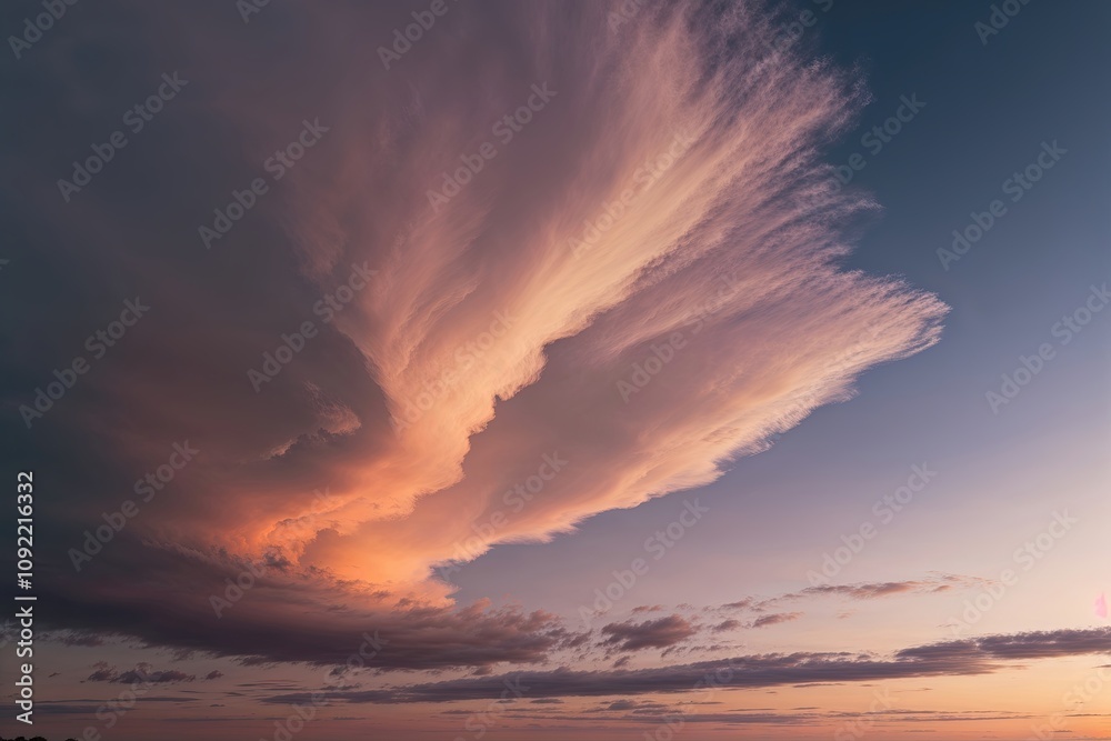 Obraz premium Stunning Sunrise Clouds in Warm Pastel Hues