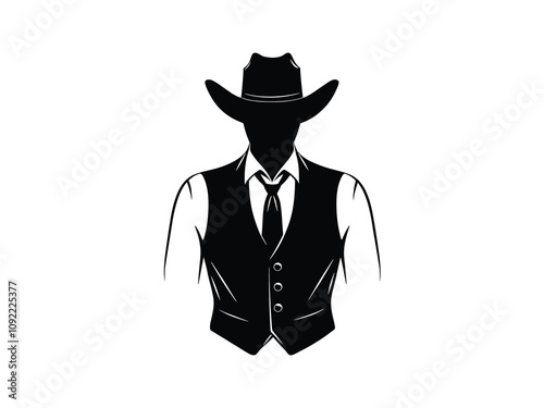 Cowboy Vest Silhouettes - Western Classic Style photo