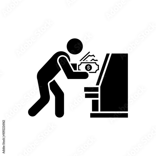 Wallpaper Mural Person at cash machine icon Torontodigital.ca