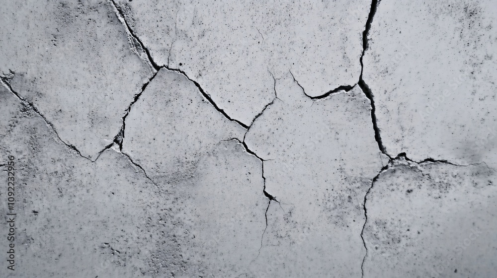 Obraz premium Grey cement background, wall texture, brutalist poetry in monochrome, Macro photography transforms mundane surfaces into lunar landscapes, rich with detail, Digital manipulation highlights the subtle
