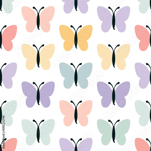 Butterfly pattern cute pattel color photo