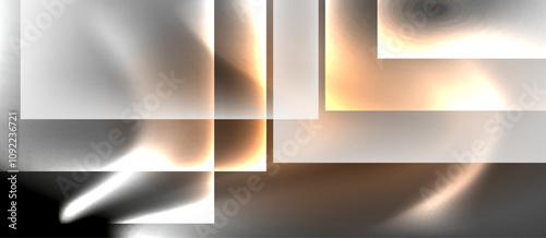 Dark neon colors with glass square shapes