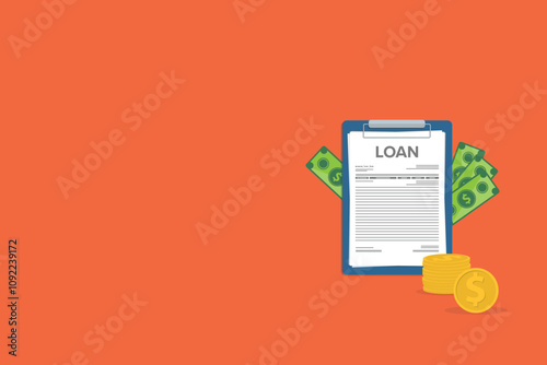 Bank credit. Finance management. Loan agreement. Mortgage money credit. Loan disbursement, quick loan service, easy credit.