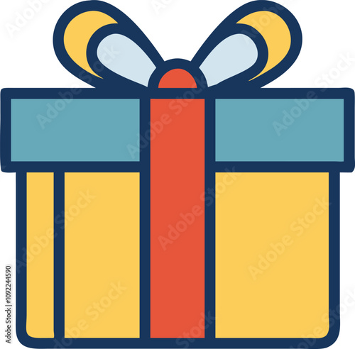 gift box with ribbon illustration