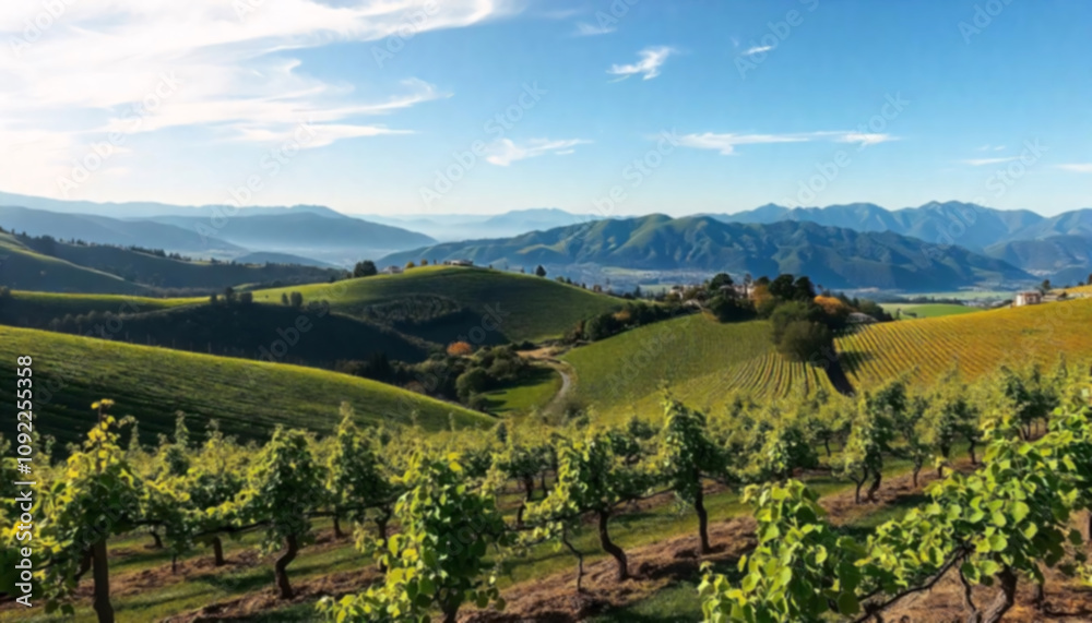 Naklejka premium vineyard in autumn