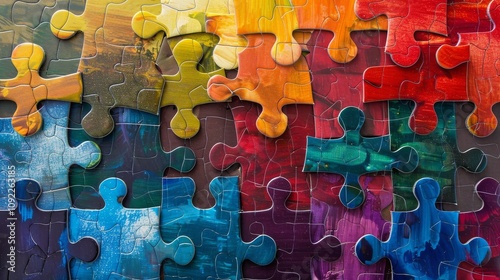 A colorful mosaic of diverse puzzle pieces coming together to form a globe,Symbolic representation of global unity and DIVERSITYEach puzzle piece unique in its shape and color
