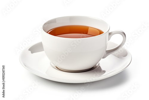 Wallpaper Mural Cup of tea. Glass cup of hot aromatic tea on white background Torontodigital.ca