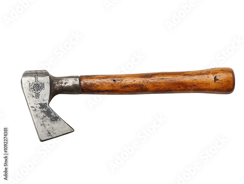 a close up of a axe