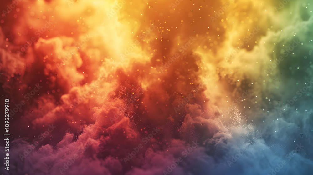 Naklejka premium Abstract Colorful Nebula Background Image