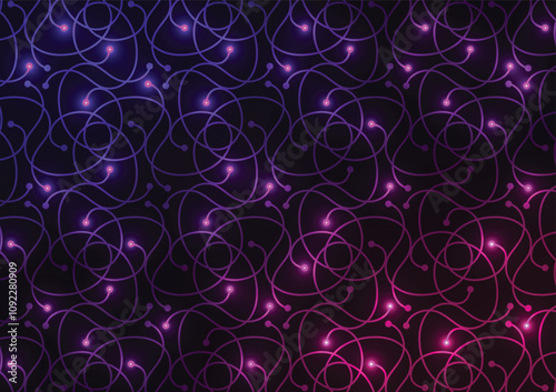 Technology drak random purple light red line background