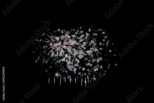 Vectorial Fireworks with black background