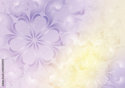 Purple soft art flower mandala cute background