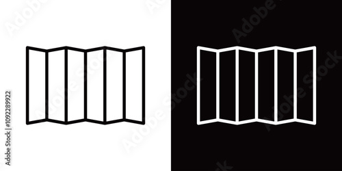 金屏風のシンプルなラインアイコン
