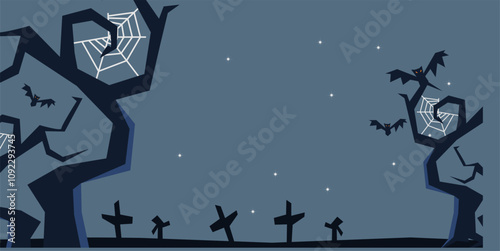 Halloween day theme background with copy space area, aesthetic halloween colored background