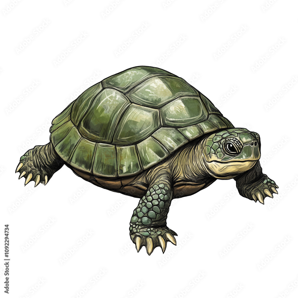 Fototapeta premium Detailed Illustration of a Turtle