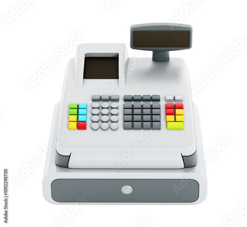 Cash register isolated on transparent background photo