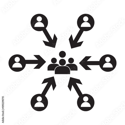 Emergency evacuation assembly point sign isolated vector illustration.