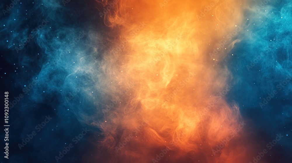 Fototapeta premium Blur of orange and blue gradient background