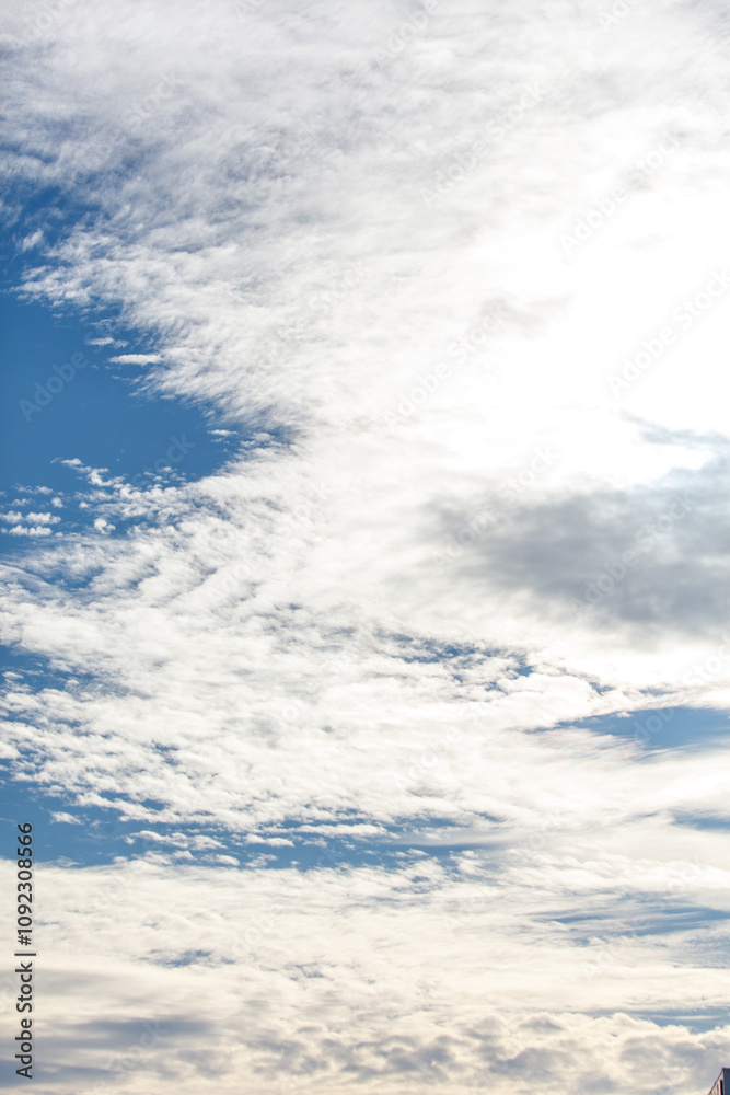 Fototapeta premium The sky is blue and cloudy