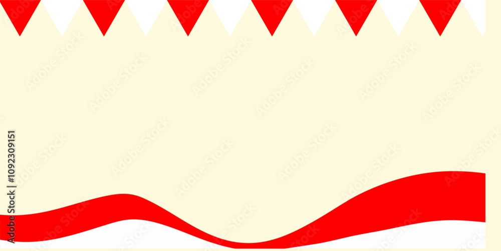 Obraz premium Red and white colors background with copy space area, red and white frames, minimalist template background