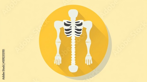 Skeleton torso icon. photo