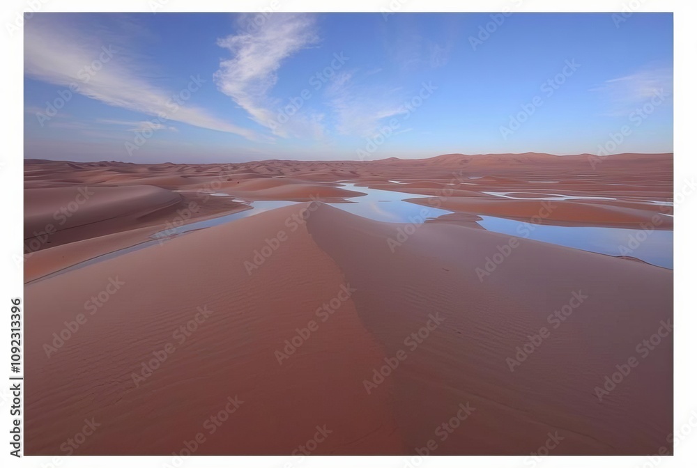 Fototapeta premium Desert of Mirrors A desert where the sand is made of mirrors ref