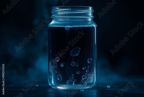 Dark MatterA mysterious unseen substance filling the jar with fa photo