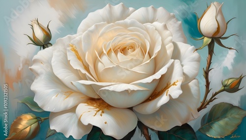 white rose with drops