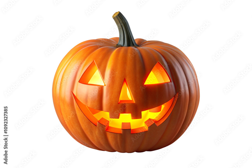 Fototapeta premium jack o lantern isolated on a transparent background, generative ai