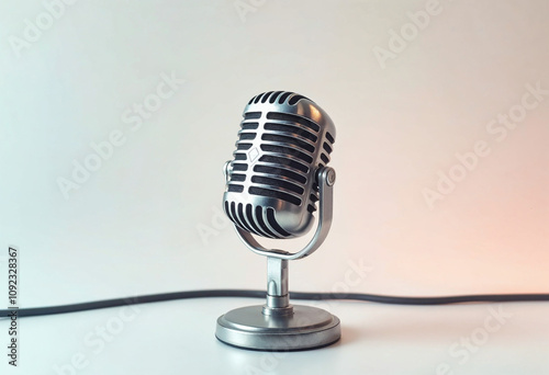 Vintage metal microphone