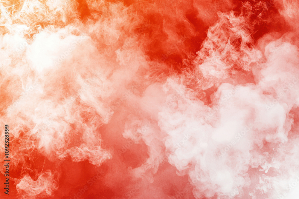 Obraz premium Vibrant red and white smoke swirling in abstract pattern