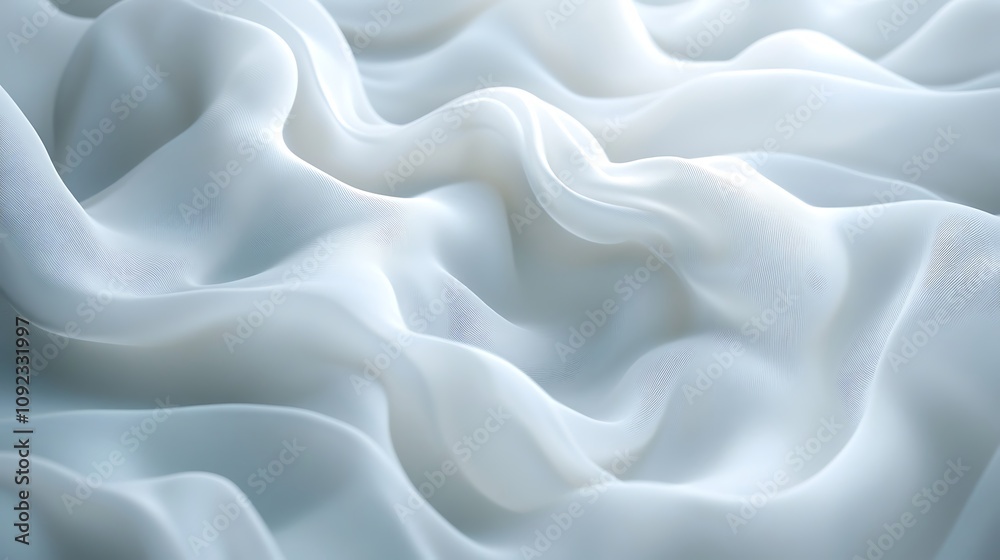 Fototapeta premium Abstract white background with soft lines wave
