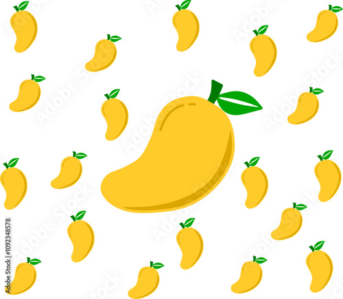 Mango design, Mango vector. Geometric Mango Background.