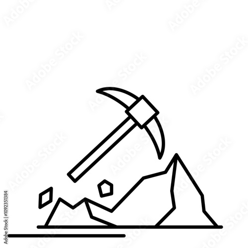 Mining Line Icon
