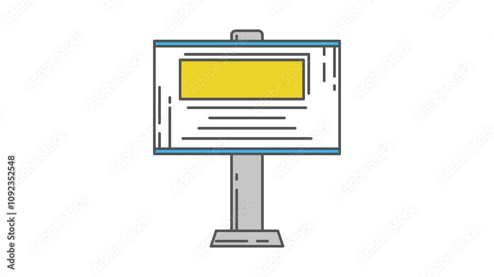 billboard displaying advertisements on white background billboard displaying advertisements on white background