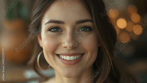 Holographic makeup tones blending seamlessly across a woman close up face