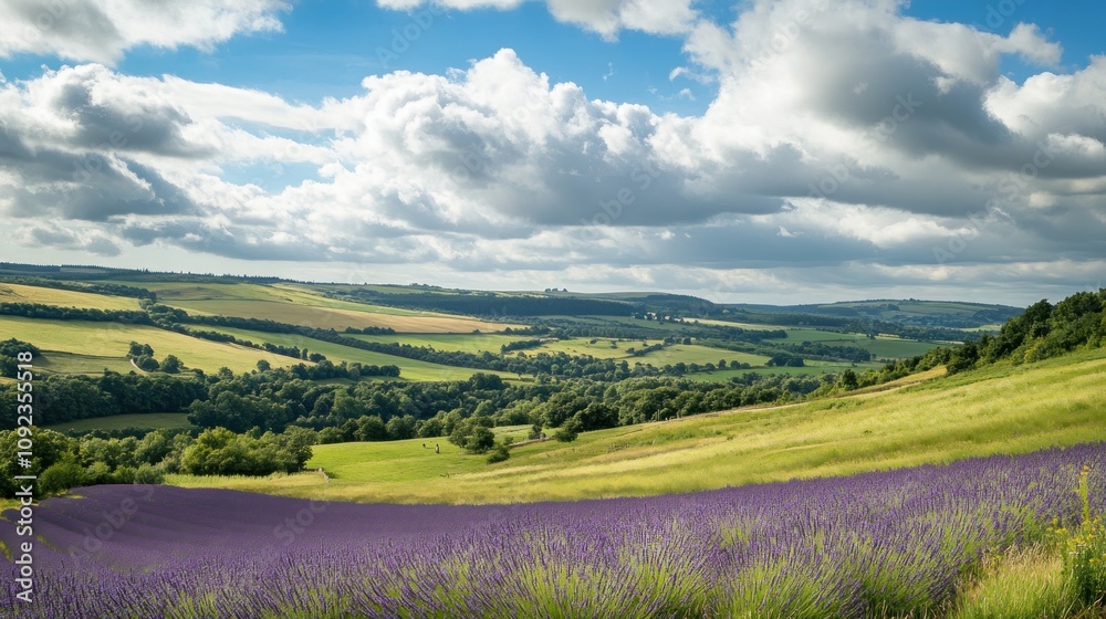 Obraz premium Scenic Landscape with Lavender Field