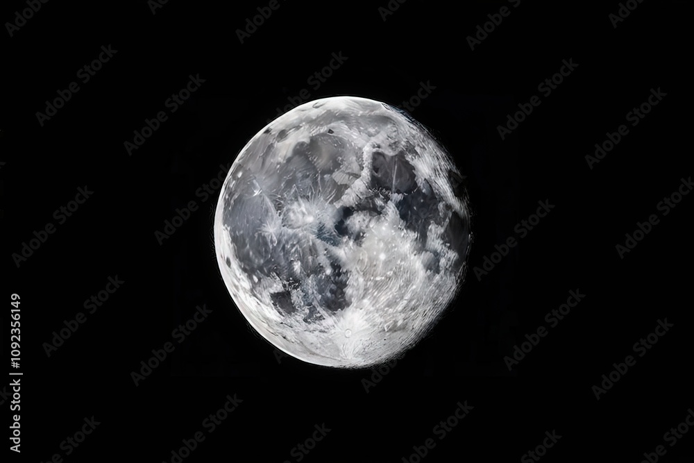 Fototapeta premium the AI Image Generator, shot of the moon isolated on a black