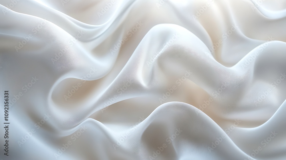 Obraz premium Abstract white background with blurred lines wave
