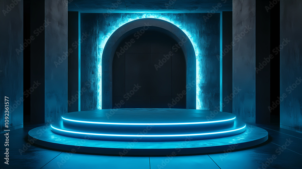 Fototapeta premium Technology stage background
