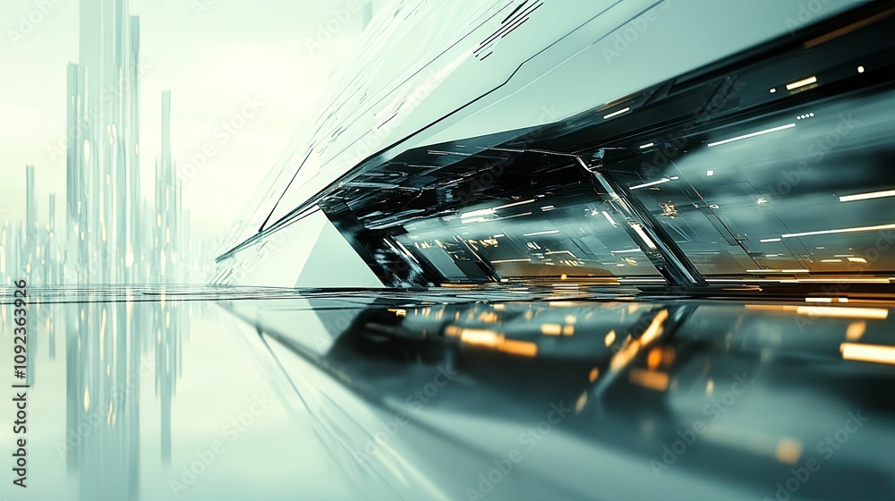 Fototapeta premium Futuristic Cityscape Modern Architectural Design