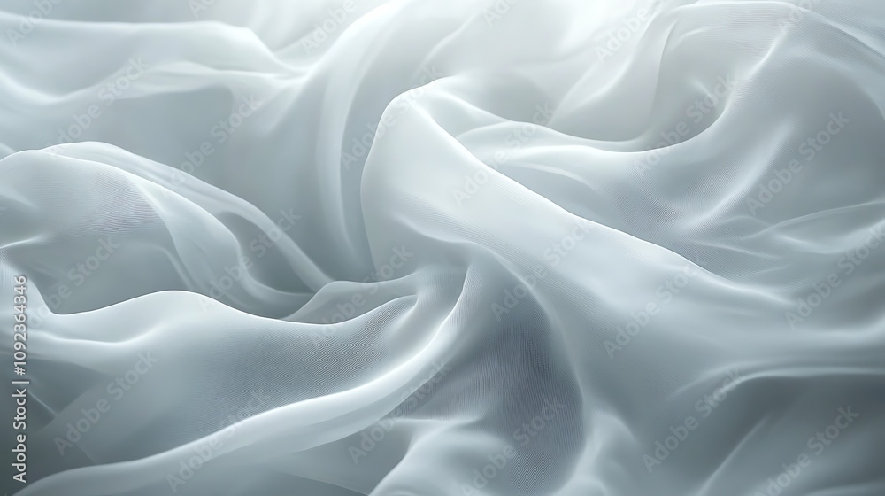 Fototapeta premium Abstract white background with soft lines wave