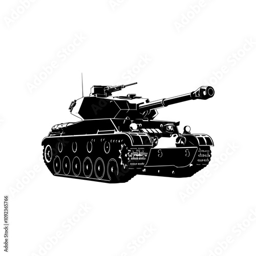 Military tank silhouette Army tank silhouette War tank silhouette Battle tank silhouette Cinematic modern tank silhouette Most Powerful tank silhouette vector illustration artwork Design on a white ba