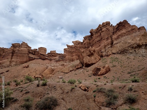 Red rock canyon. Beautiful landscape in the mountains.