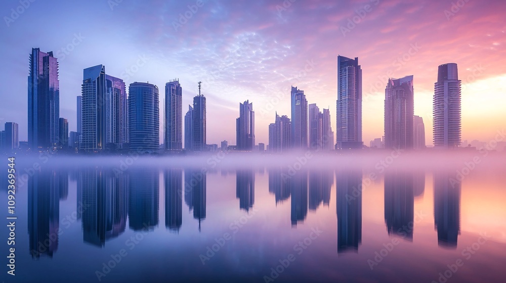 Fototapeta premium Dawn cityscape