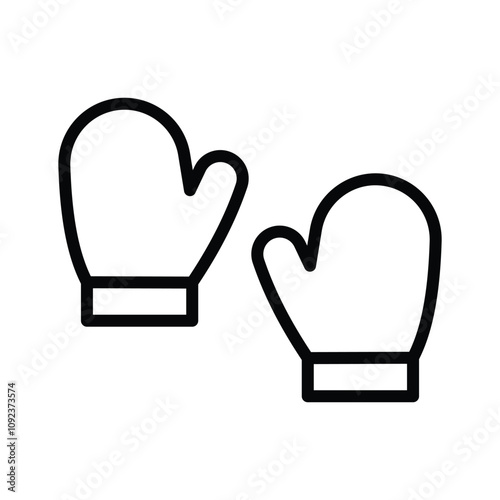 Icon of a pair of mittens for warmth in cold weather